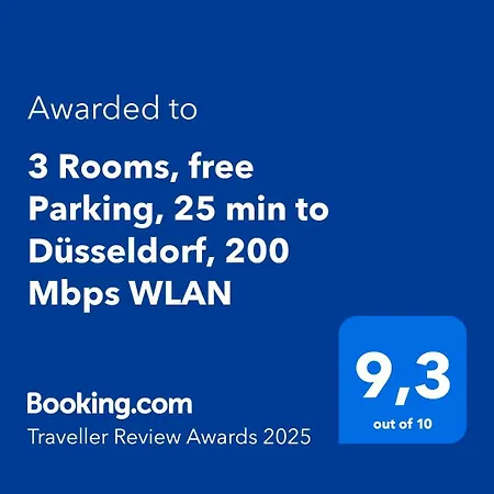 3 Rooms, Free Parking, 25 Min To Duesseldorf, 200 Mbps Wlan Duisburg